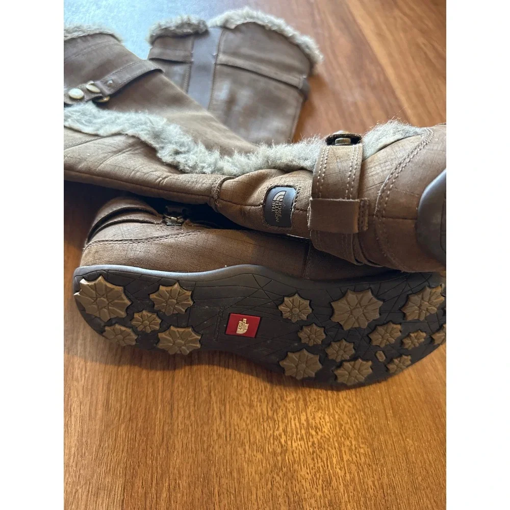 The North Face Brown Primaloft 200g Insulated Faux Fur Tall Boots‎ Womens 6